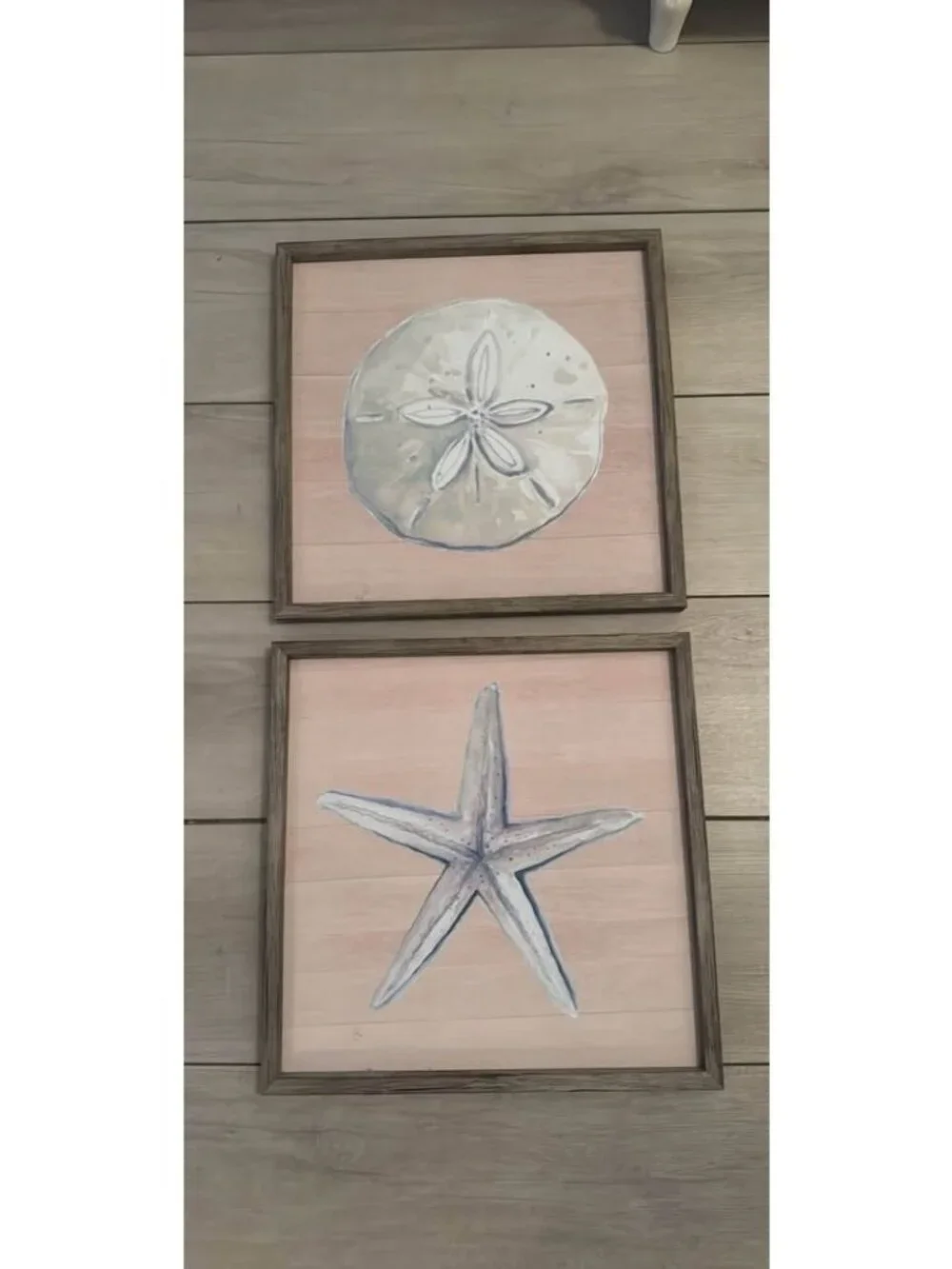 Set of two coastal wall hangings
